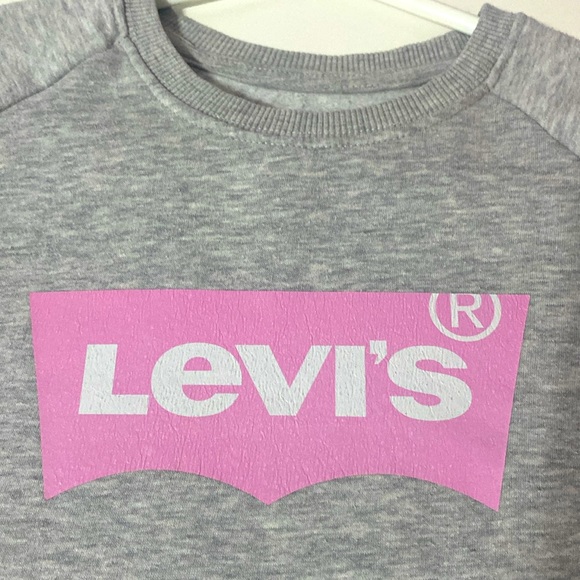 Grey, Levi’s, crewneck, sweater, kids large, comfortable, simple, good condition - Picture 3 of 9